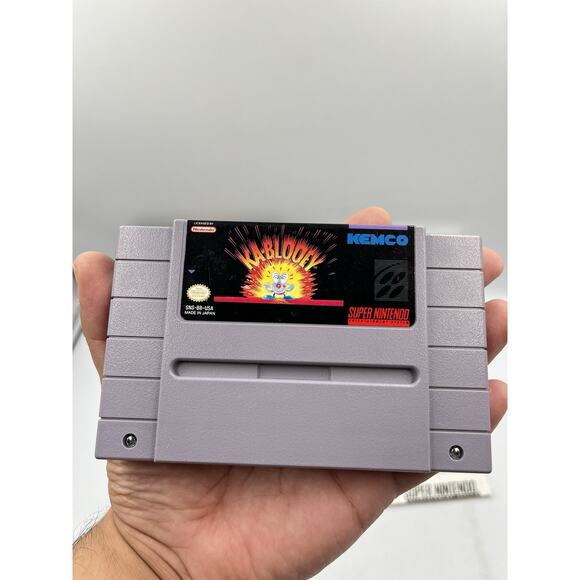 KA-BLOOEY Super Nintendo SNES Original Box with Protective Sleeve - Picture 8 of 16